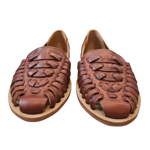 Nisolo Huarache Women's Brown Leather Sandals 6.5 - Picture 4 of 13